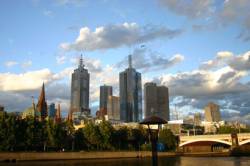 Fin de journée sur les quais de Melbourne