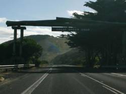 Le "portique" d'entrée de la Great Ocean Road